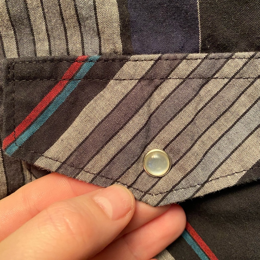 Vintage wrangler Pearl snap dress shirt